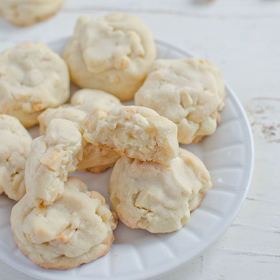 White Chocolate-Macadamia Nut Butter Cookies