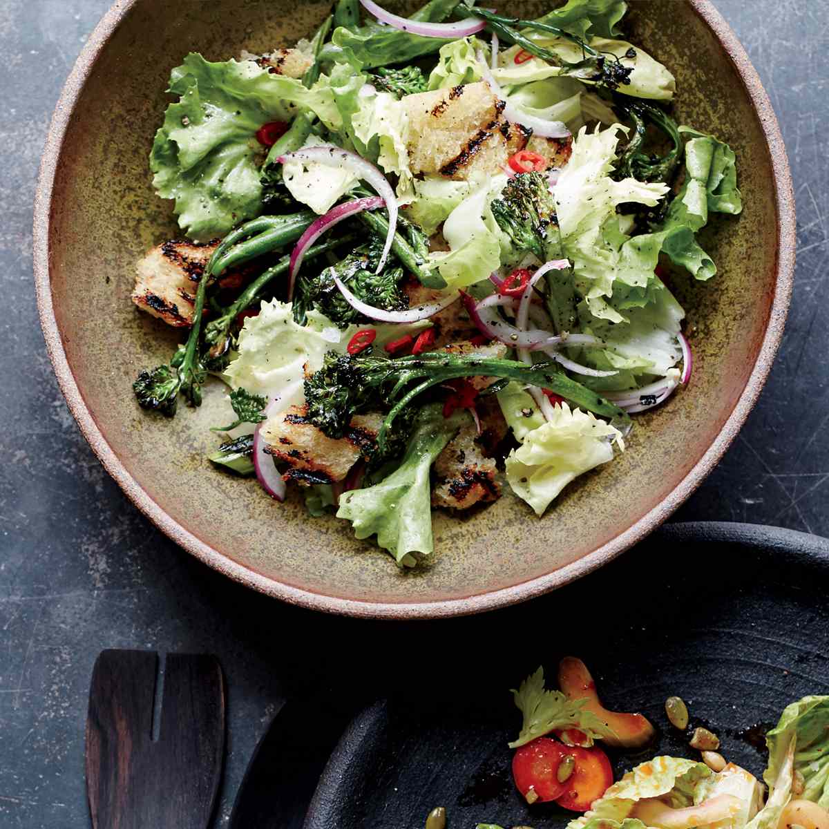 Charred Broccolini and Escarole Salad 