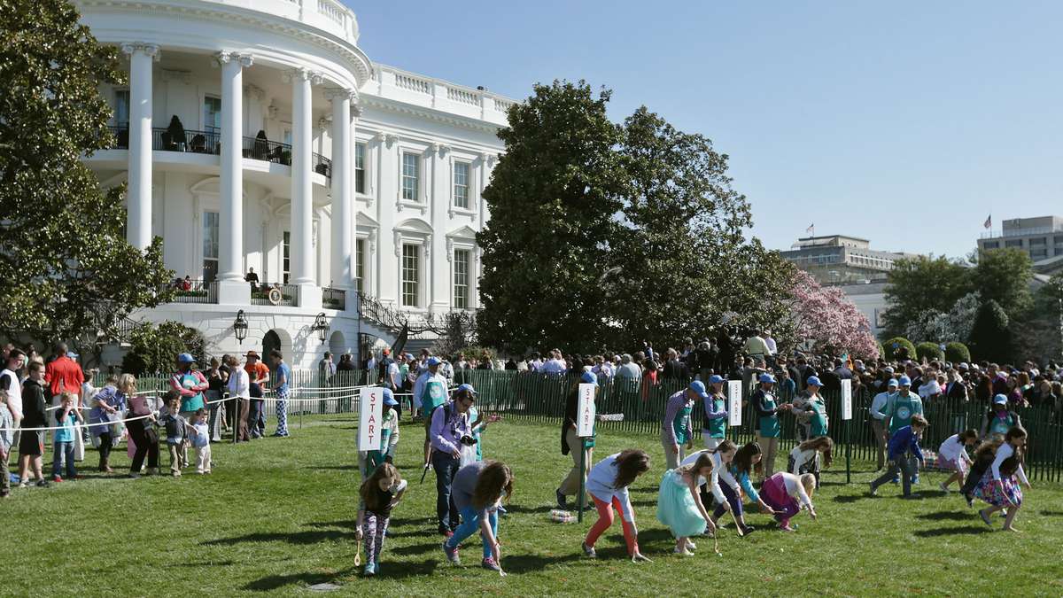 白宫复活节滚彩蛋活动
