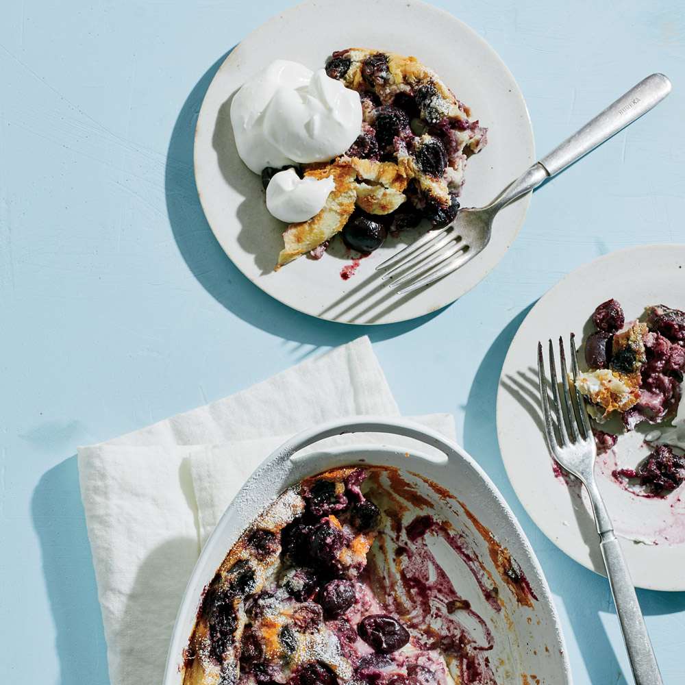 Cherry Clafoutis with Malted Whipped Cream