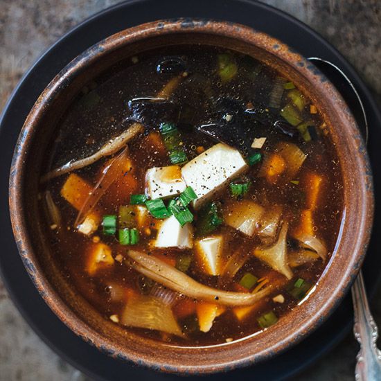 Vegan Hot and Sour Soup with Tofu