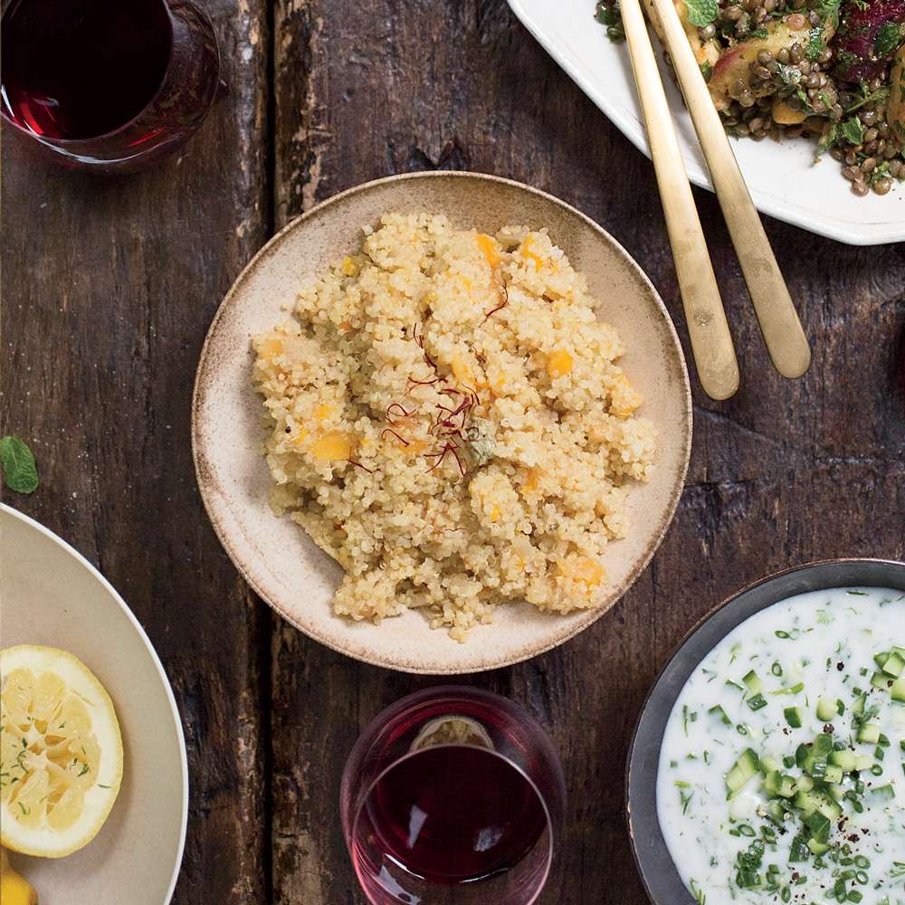 Quinoa Pilaf with Dried Apricots 