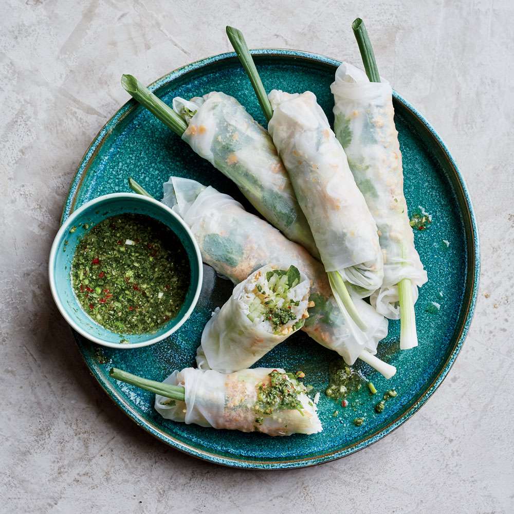 Crab Summer Rolls with Nuoc Cham Sauce