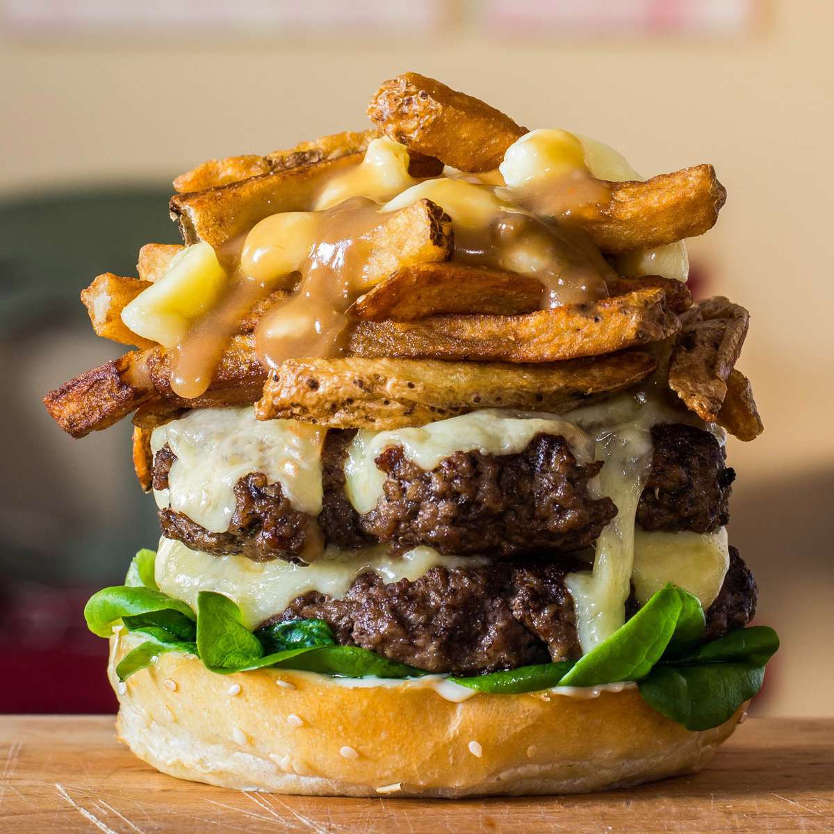 The Double Cheese Poutine Burger