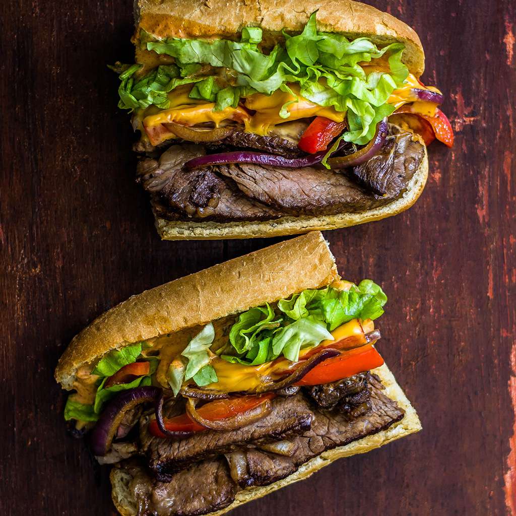 Steak Sandwich with Spicy Herbed Mayo