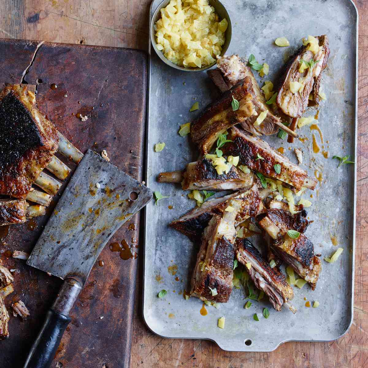Grilled Lamb Ribs with Quick Preserved Lemons