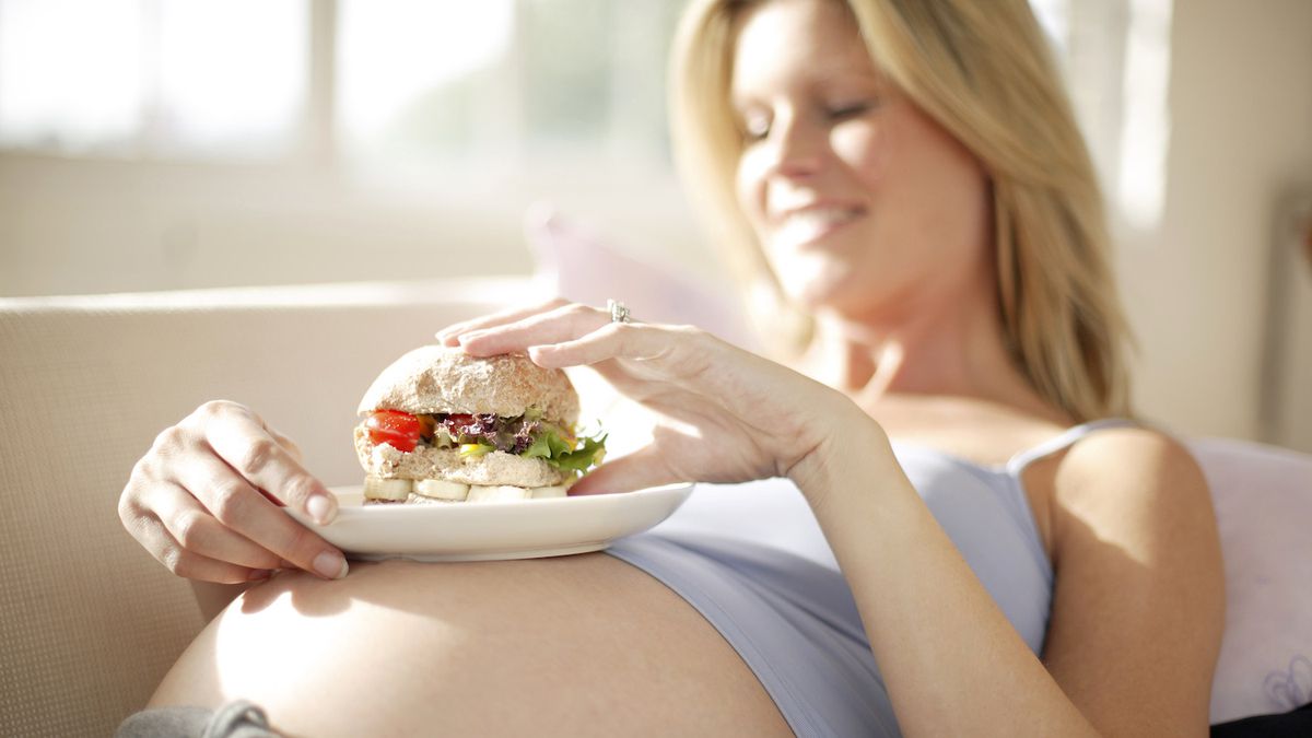 Image result for pregnant lady eating