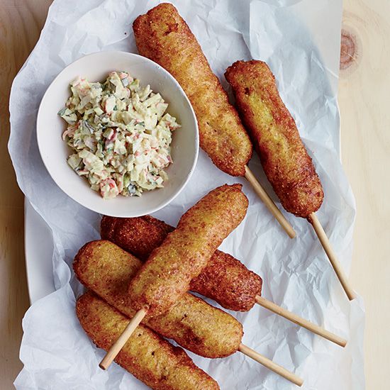 Corn Dogs with Krab Relish