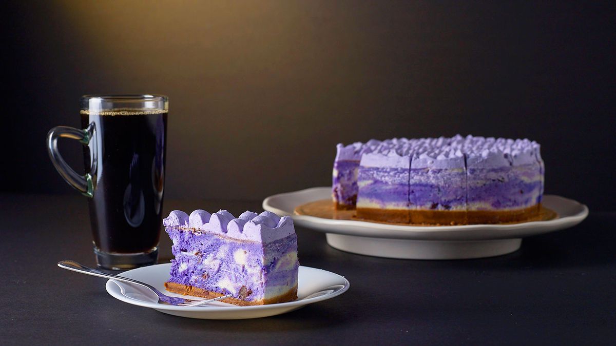 purple yam cheesecake