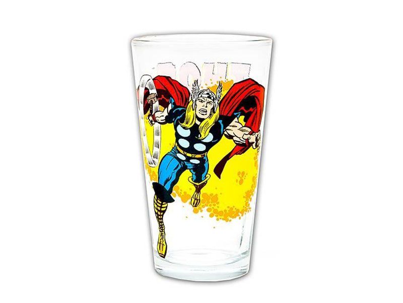 comic thor glass cup