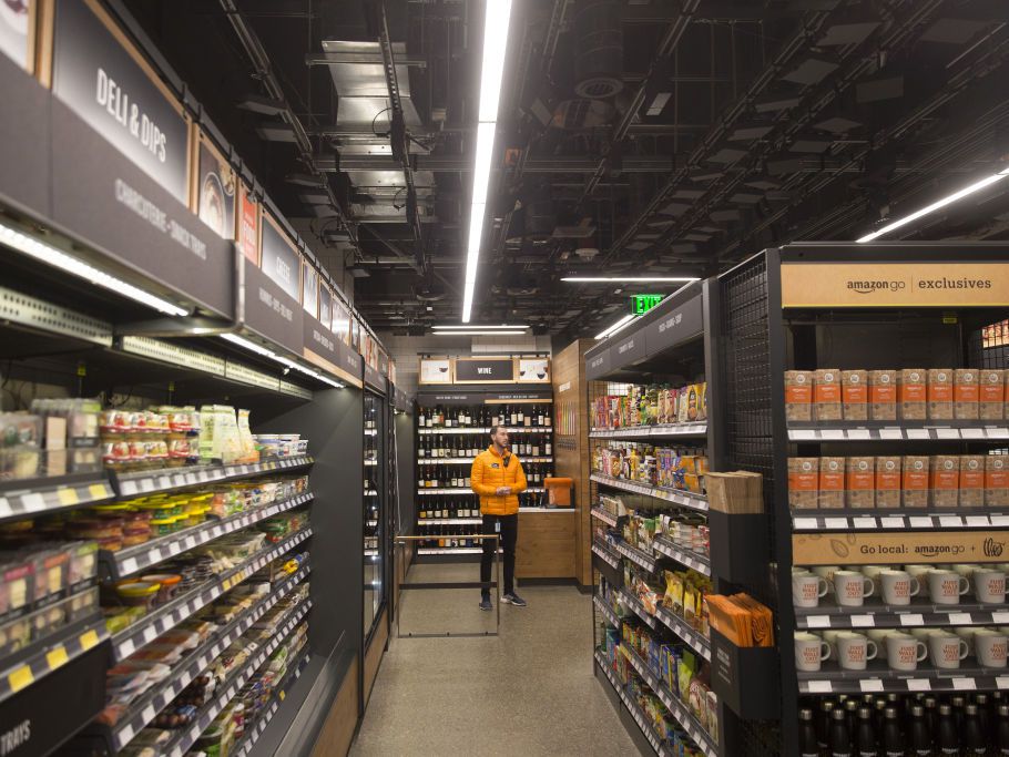 Amazon Go Grocery Store inside