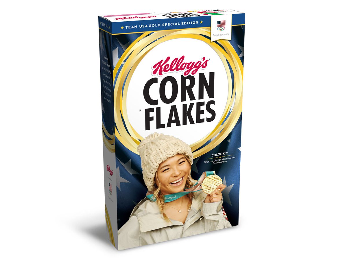 gold medal edition kelloggs box for olympics