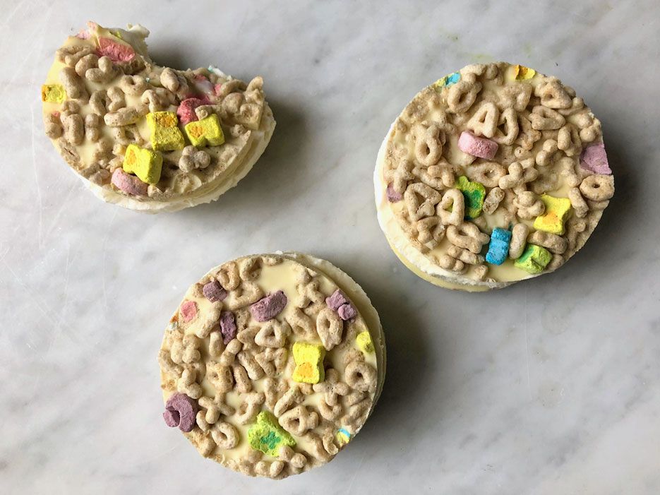 Lucky Charms Ice Cream Sandwiches
