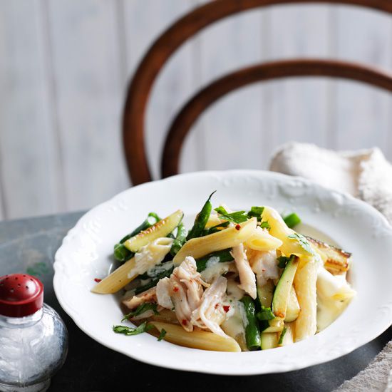 Penne with Smoked Chicken and Mascarpone