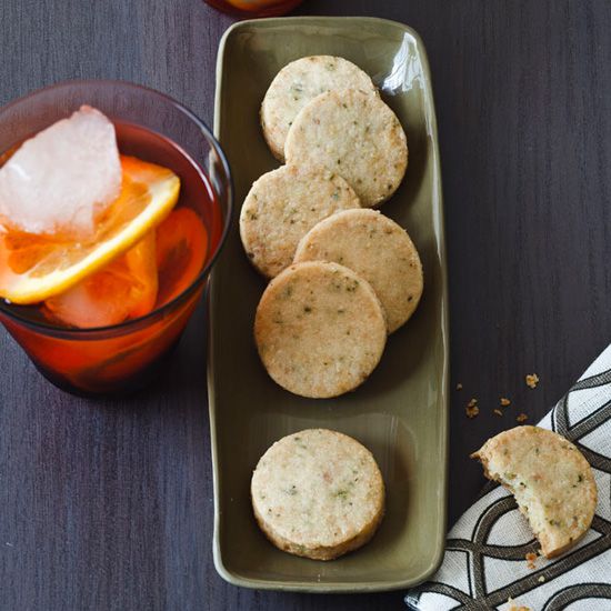 Rosemary, Almond and Parmesan Cocktail Cookies