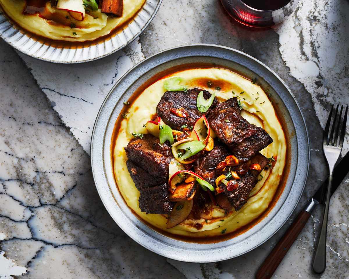 Instant Pot Short Ribs with Triple-Cream Mashed Potatoes