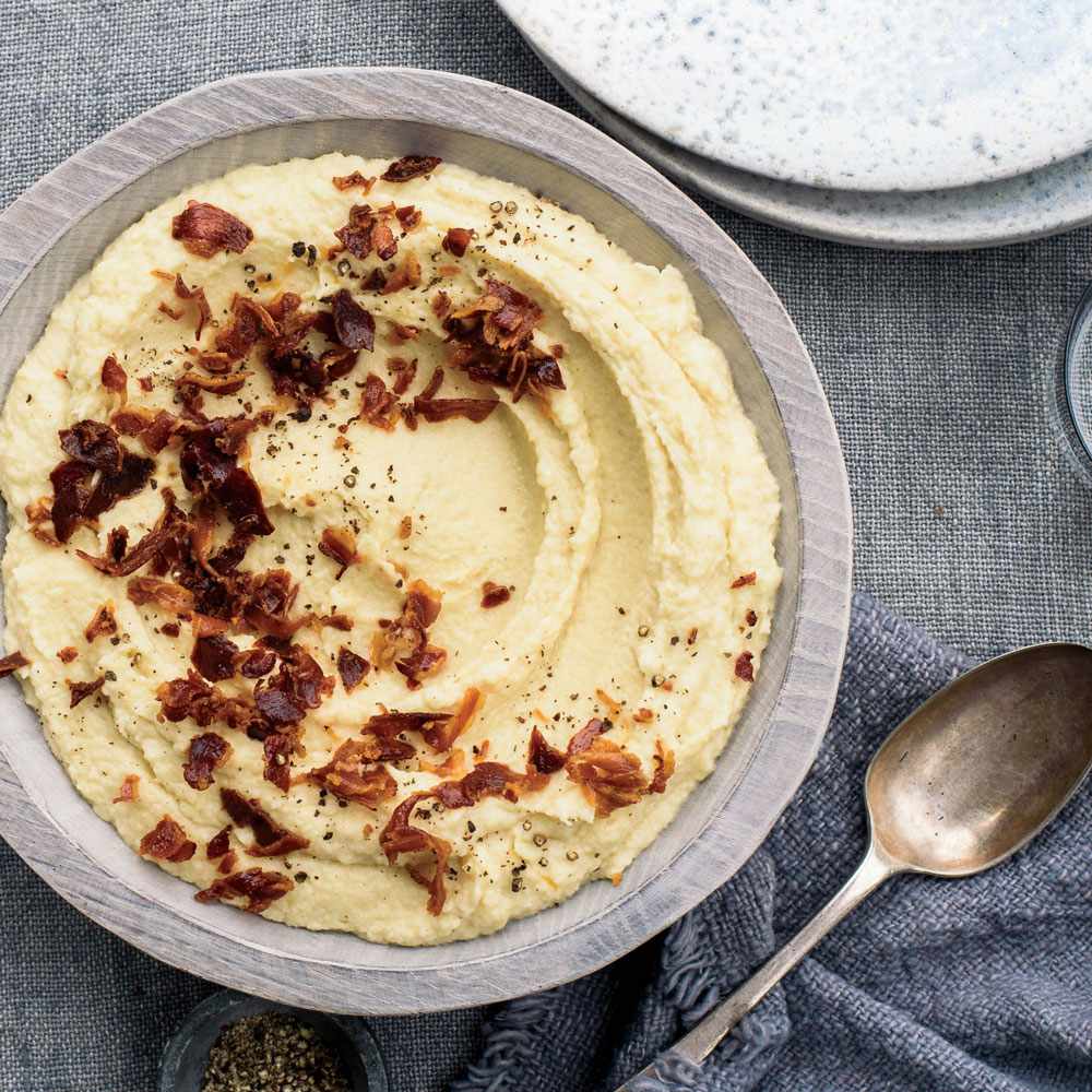 Mashed Parsnips with Crispy Pancetta