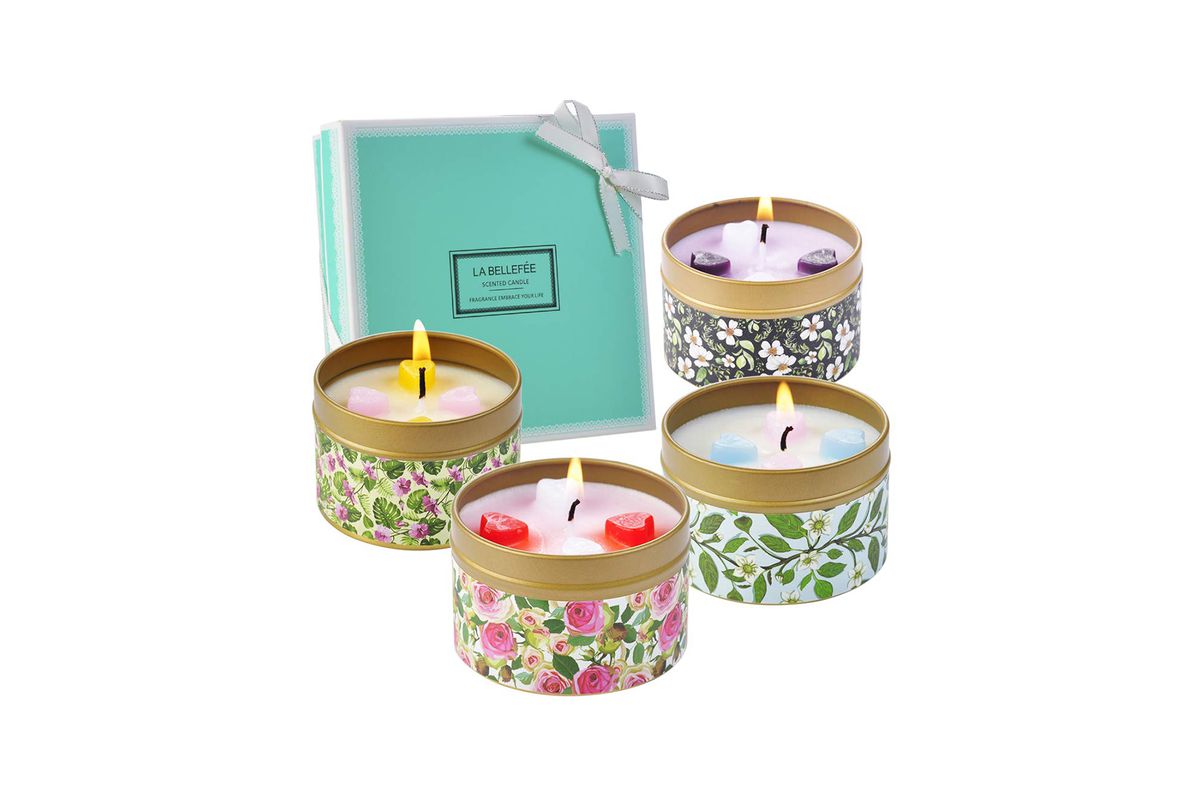 Scented Candles in Printed Tins for Easter