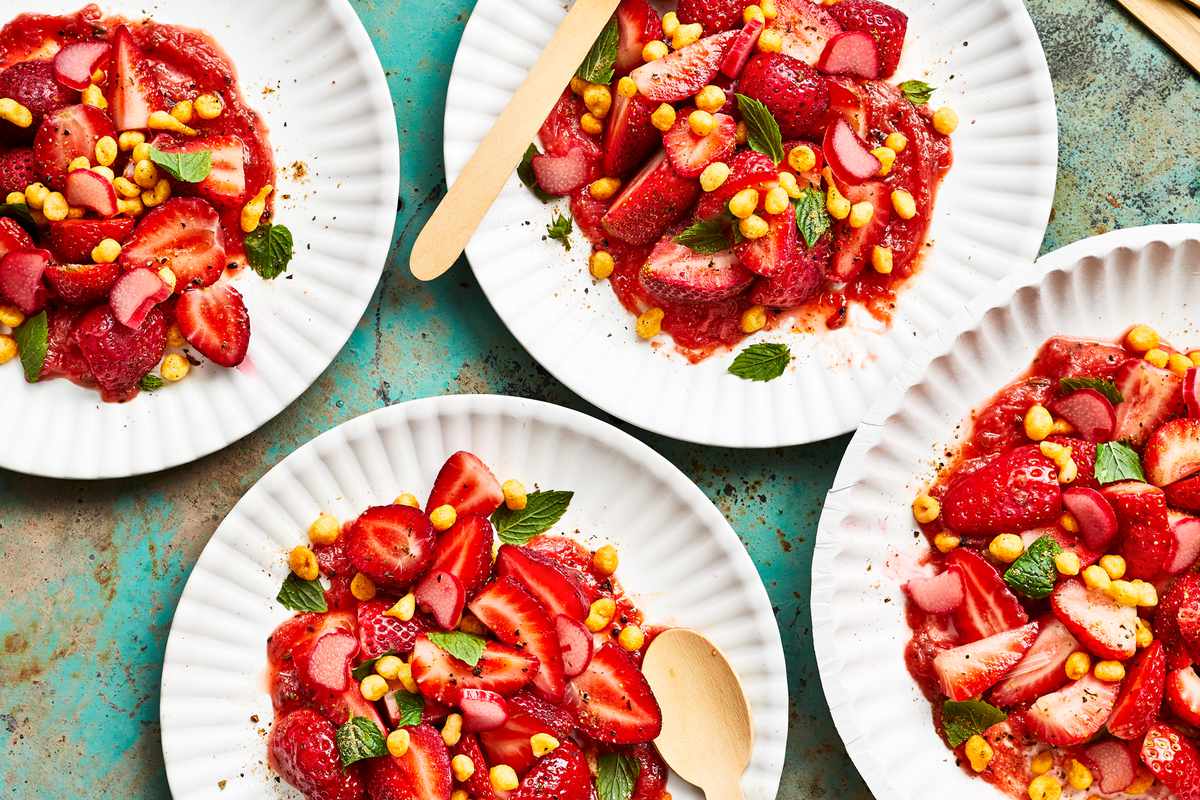 Strawberry Rhubarb Chaat Recipe