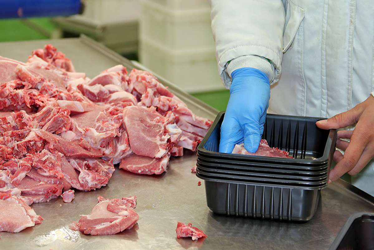 Packing of Meat Slices in Boxes