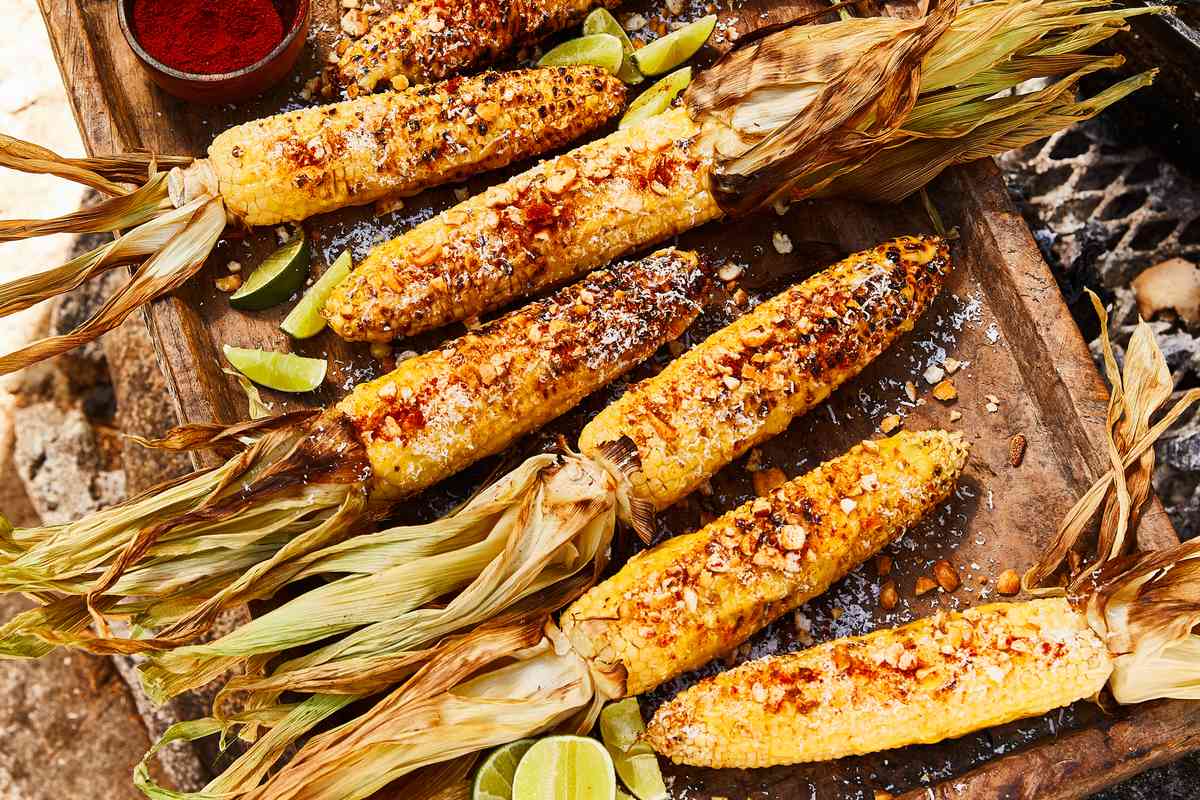 Grilled Corn with Cotija and Quicos