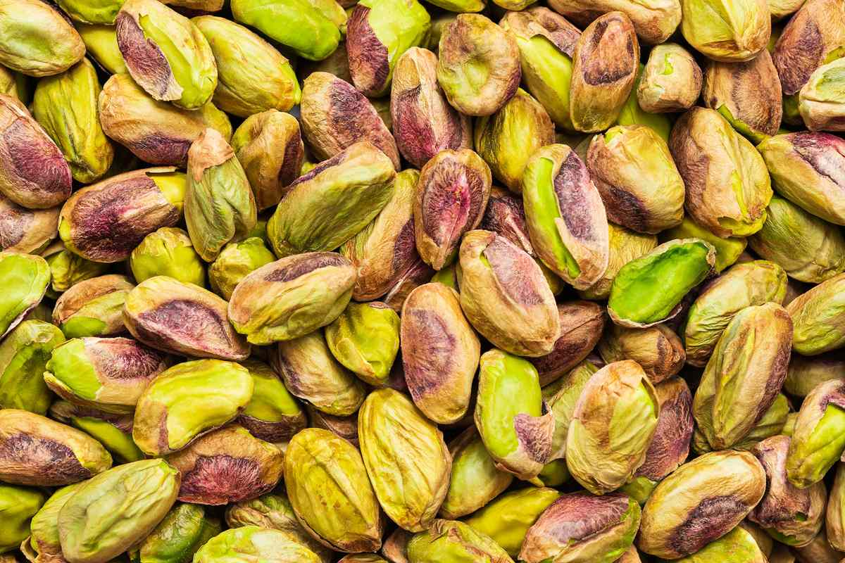 Pistachio nut seeds texture background