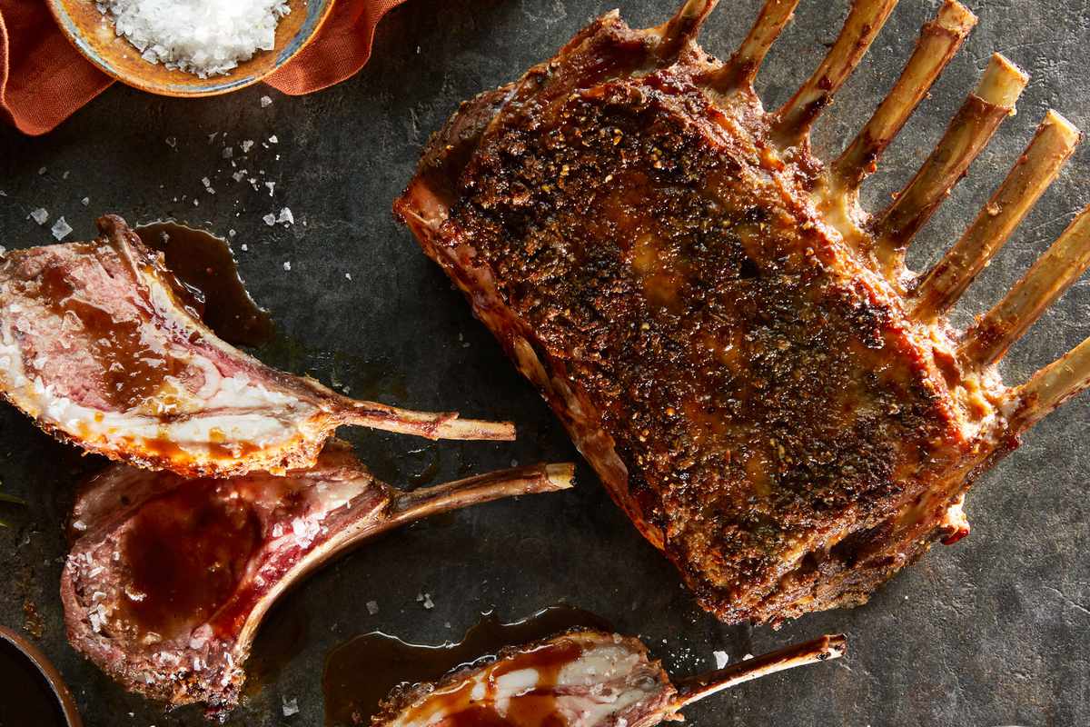 Roasted Lamb Chops with Brown Sugar Rum Glaze