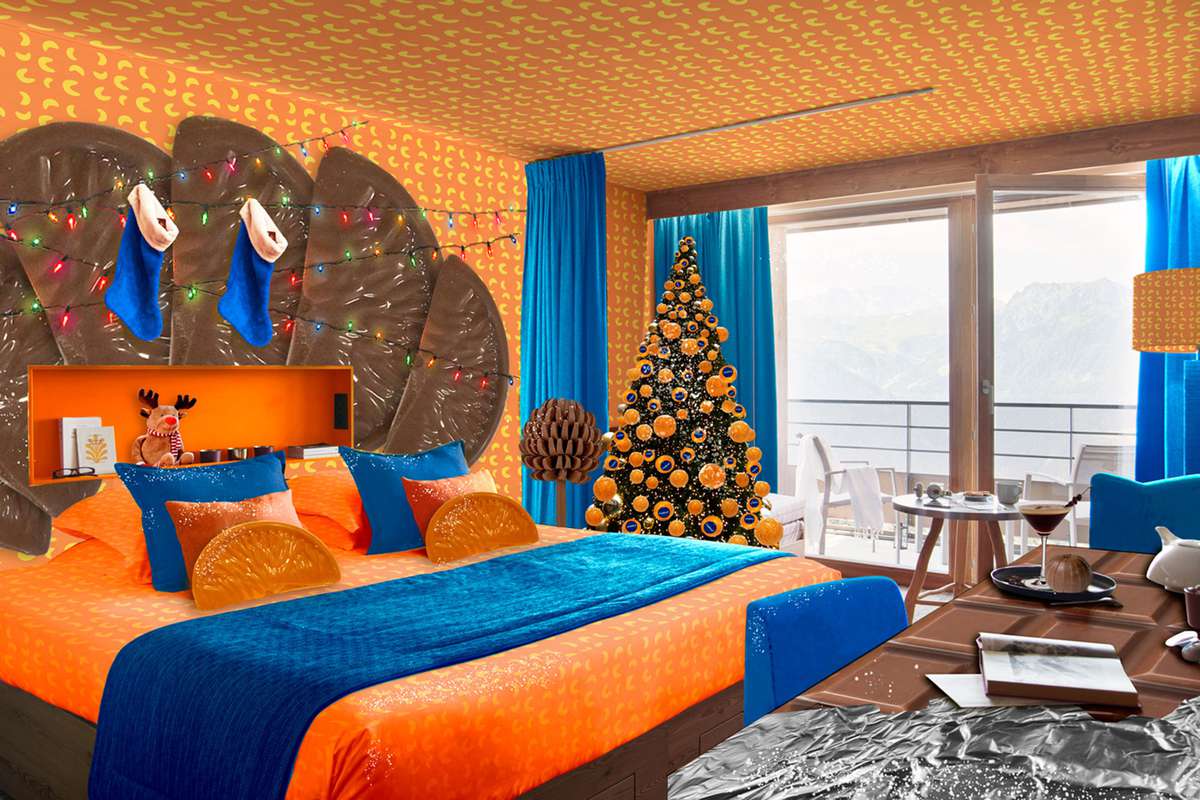 Club Med La Rosiere chocoalte orange room