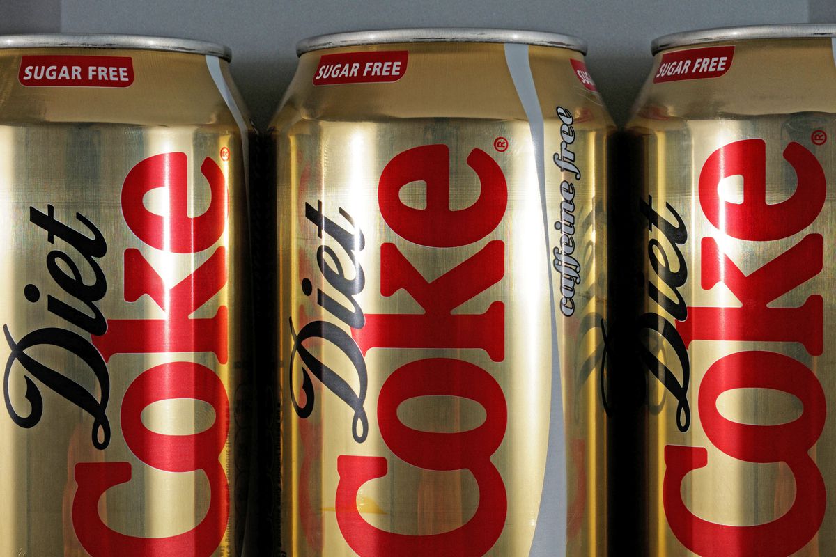 Caffeine free Diet Coke cans