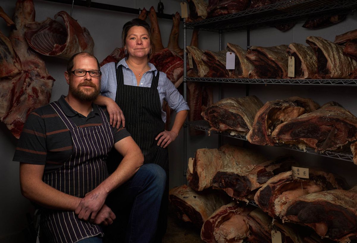 Jarrod Spangler and Shannon Hill of Maine MEat