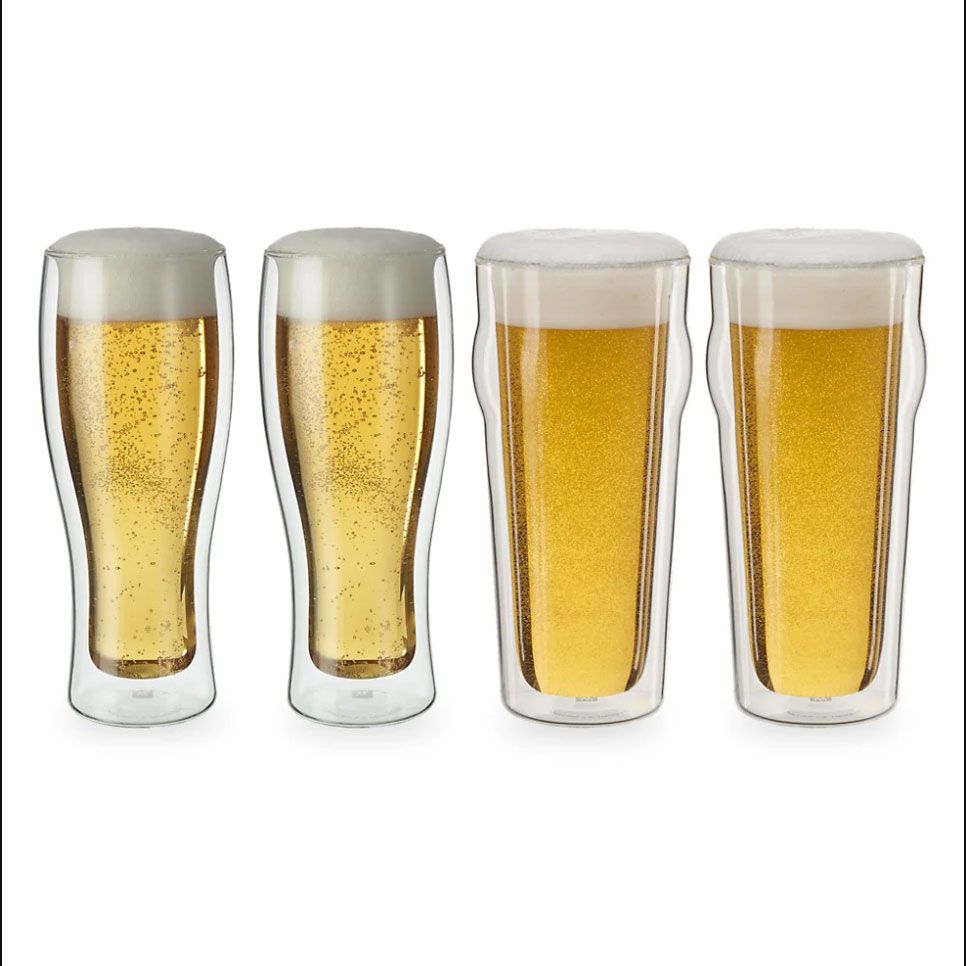 beer glasses double-wall
