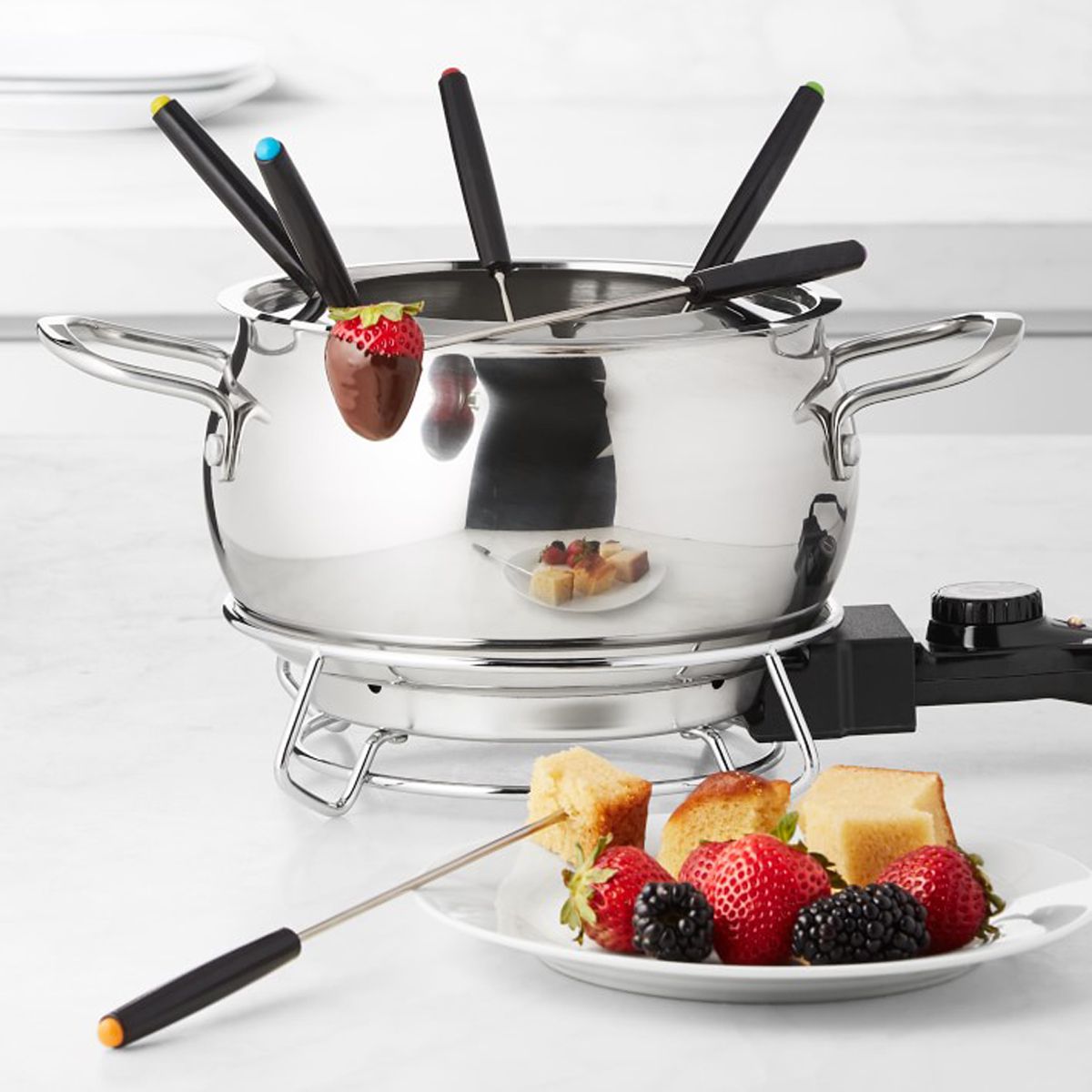 Ceramic Cheese Melting Pot Diameter 10cm N / B Chocolate Fondue Suitable for Home For Home Kitchen Hotels Shops Restaurants Restaurant and Café
