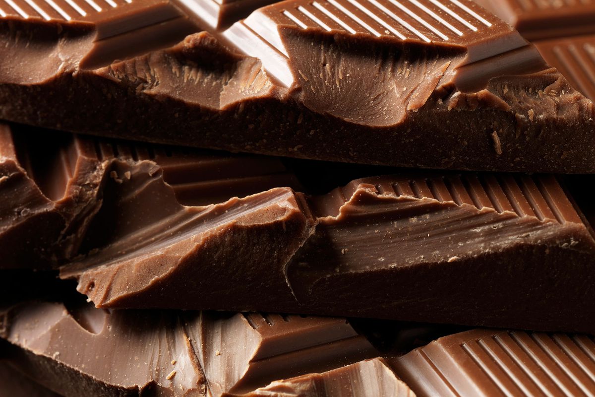 Close up of Belgian milk chocolate
