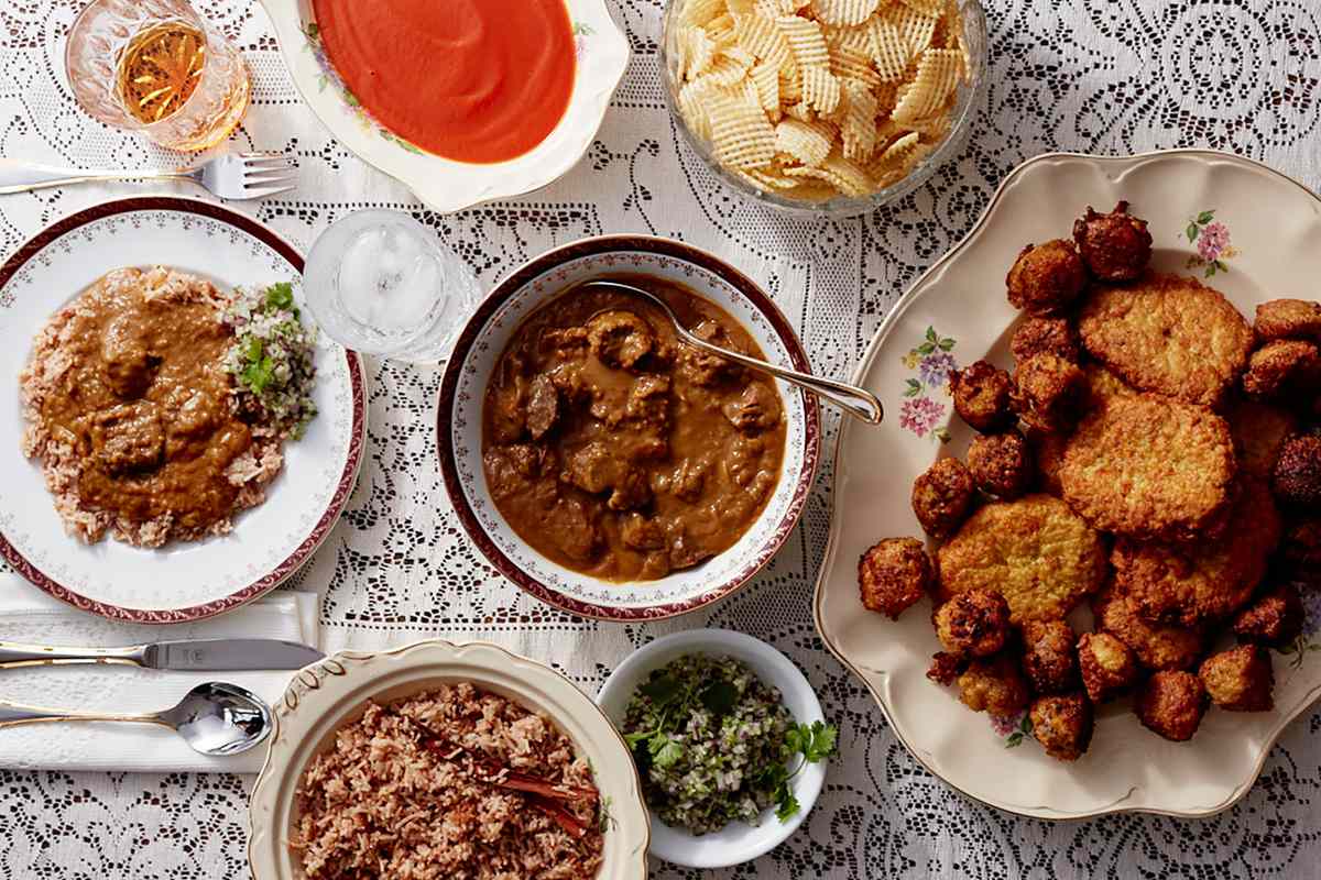 Parsi dinner party spread