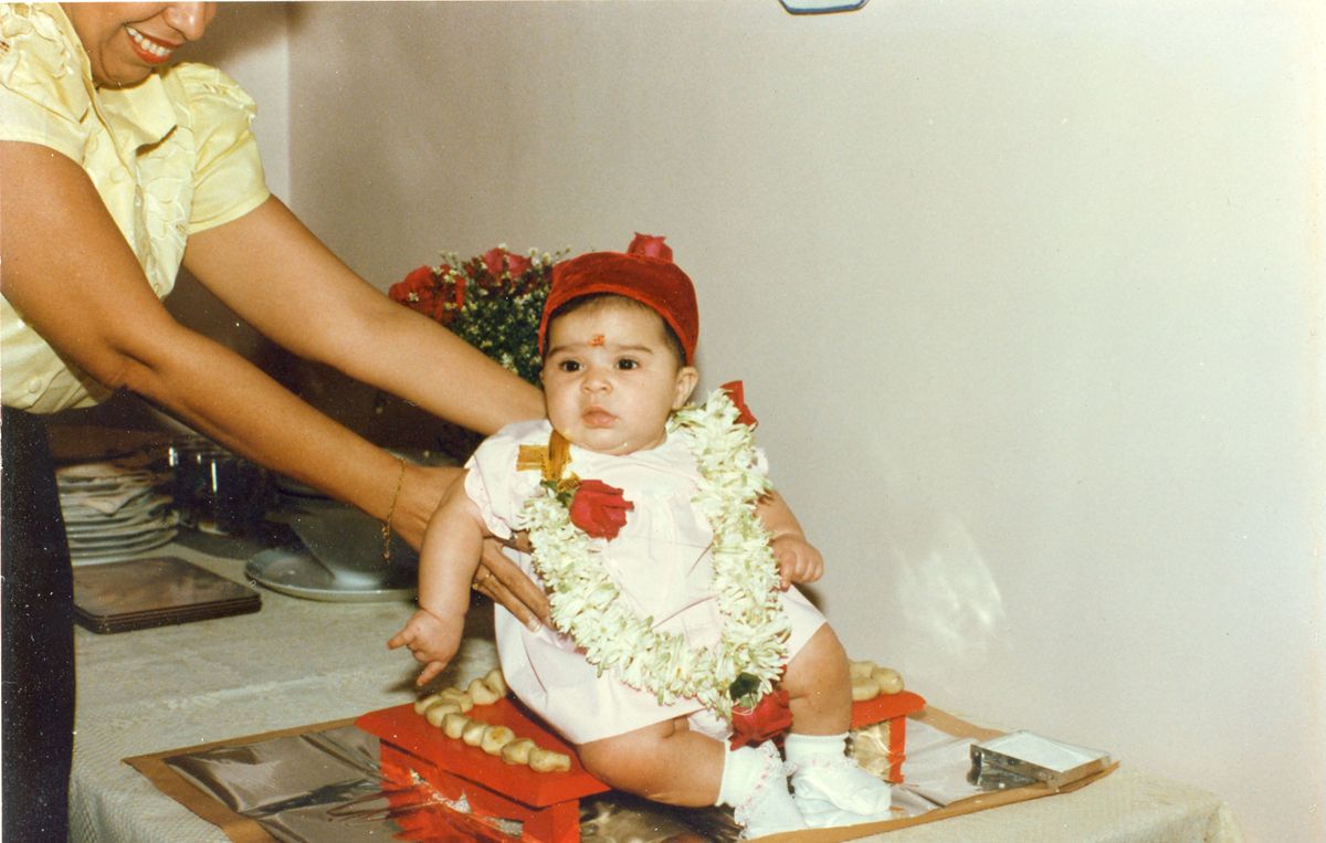 The author as a baby