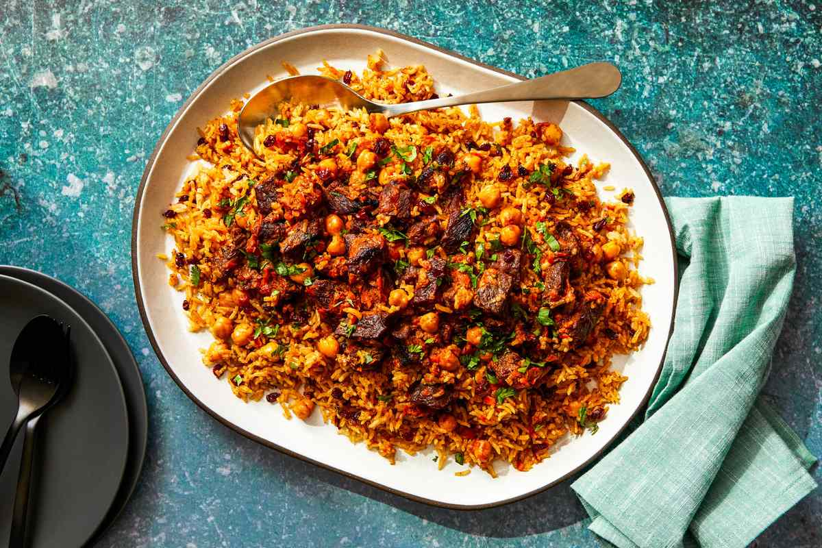 Beef Plov with Chickpeas 