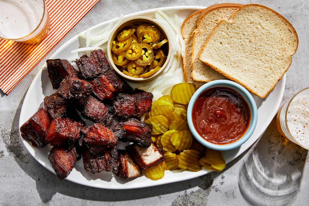 Pork Belly Burnt Ends with Barbecue Sauce