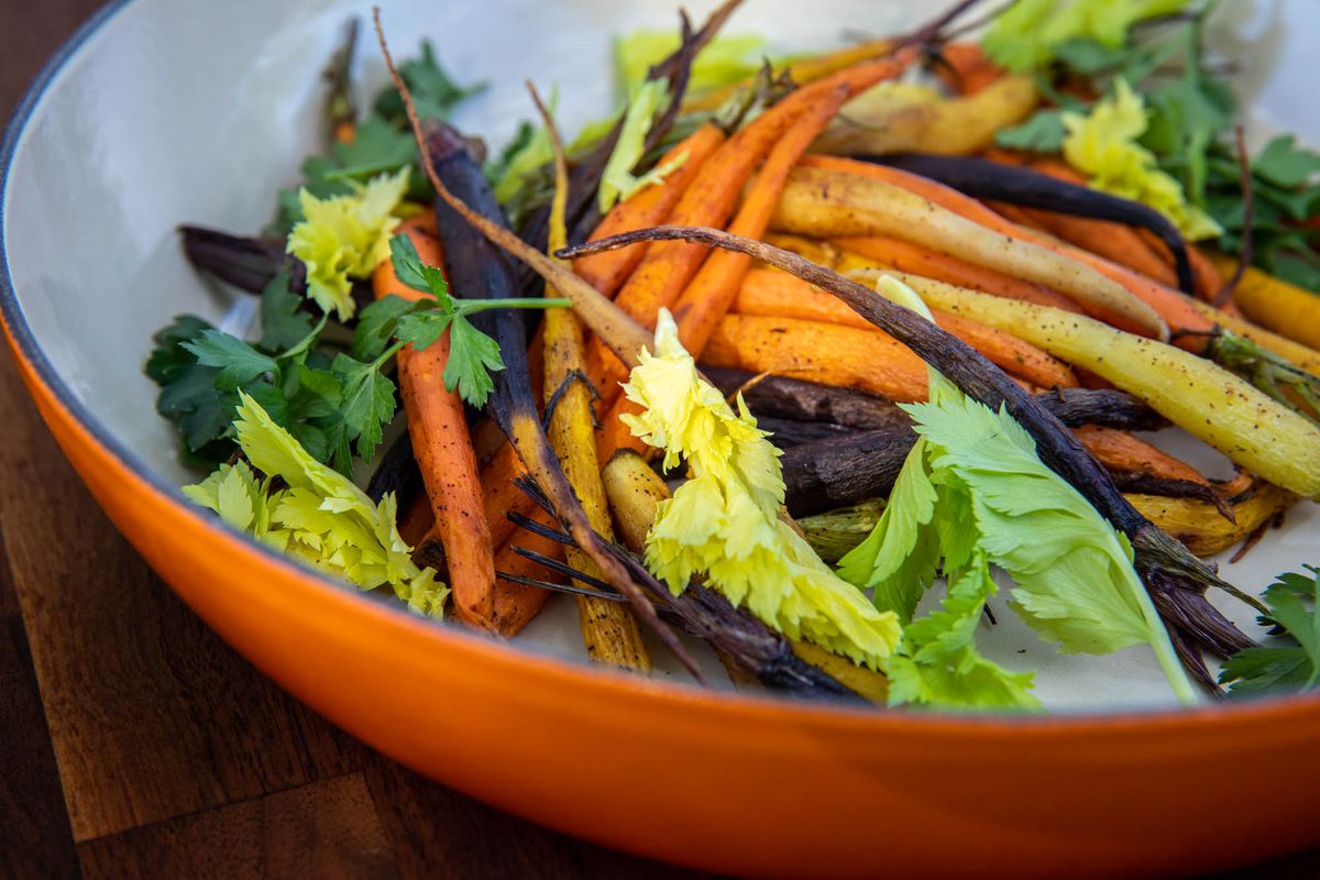 Fire-roasted carrots