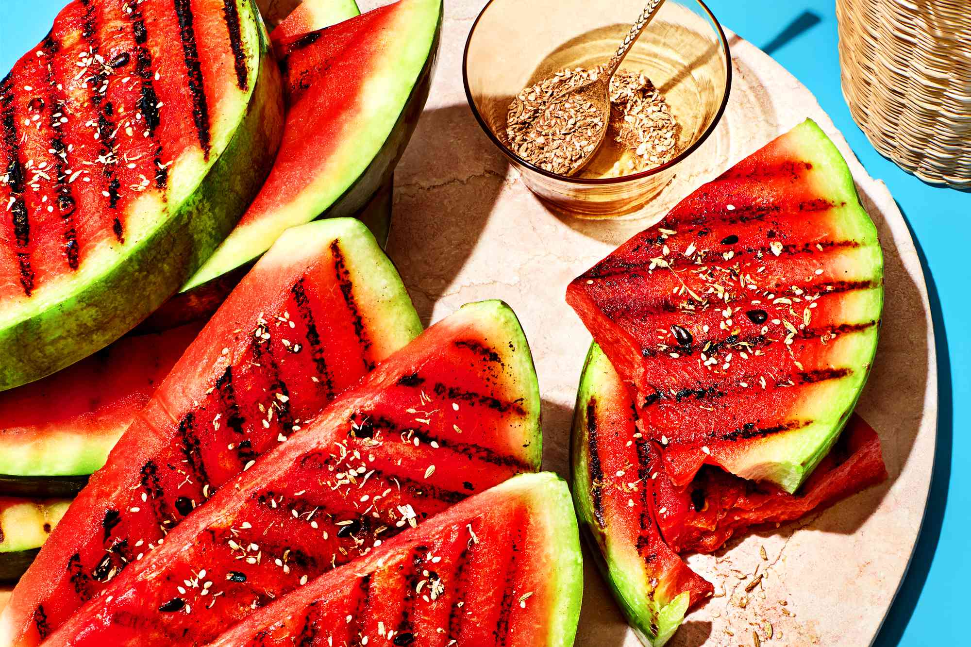 Grilled Watermelon with Chamomile Cocoa Salt