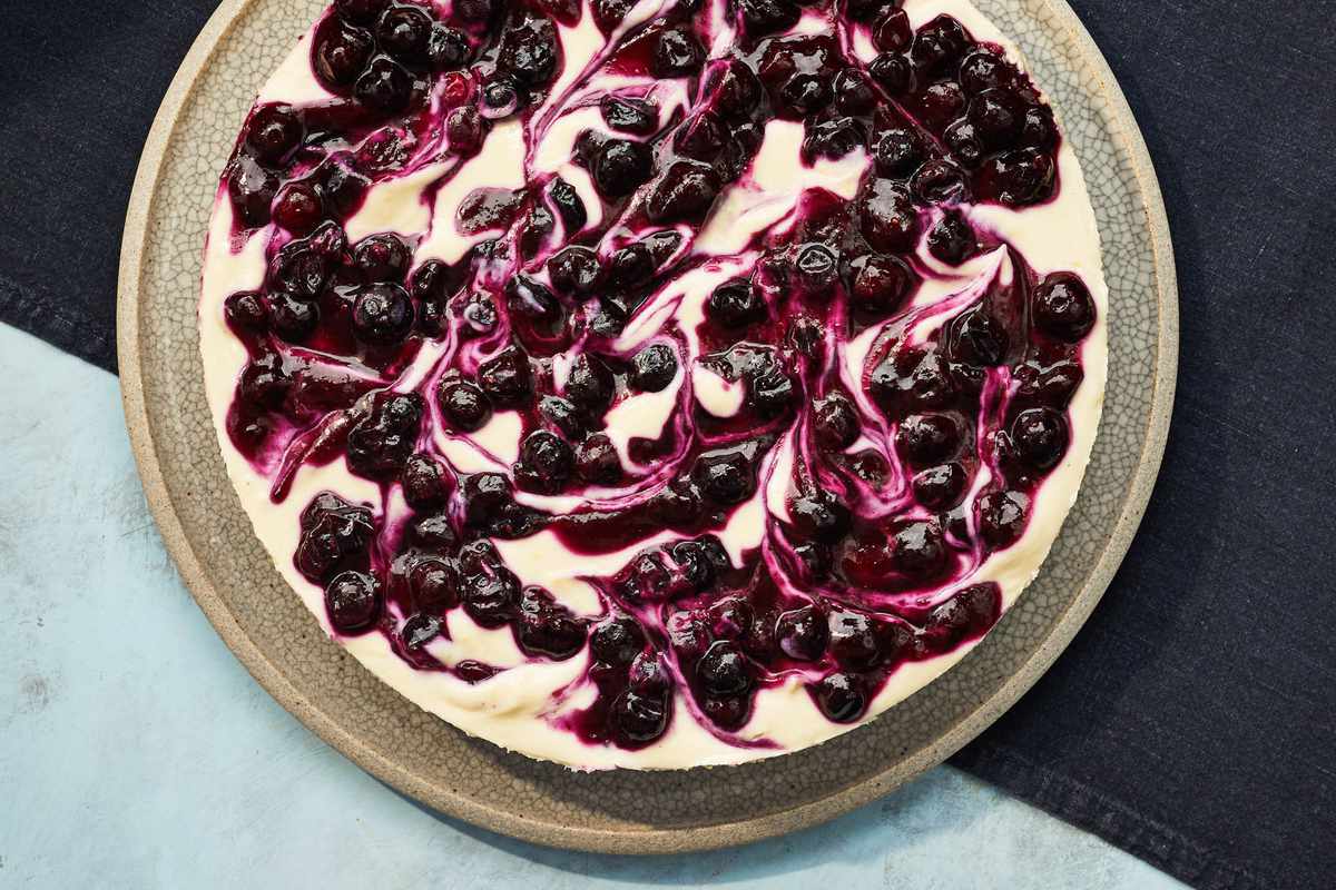 Blueberry-Coconut Vegan Cheesecake