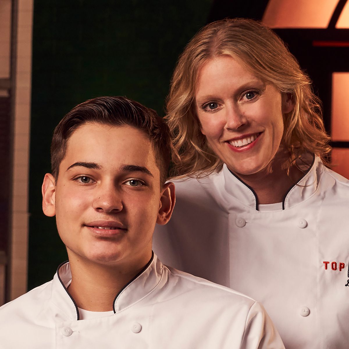 Top Chef Family Style contestants Kaj Friis-Hecht and Liz Thorpe