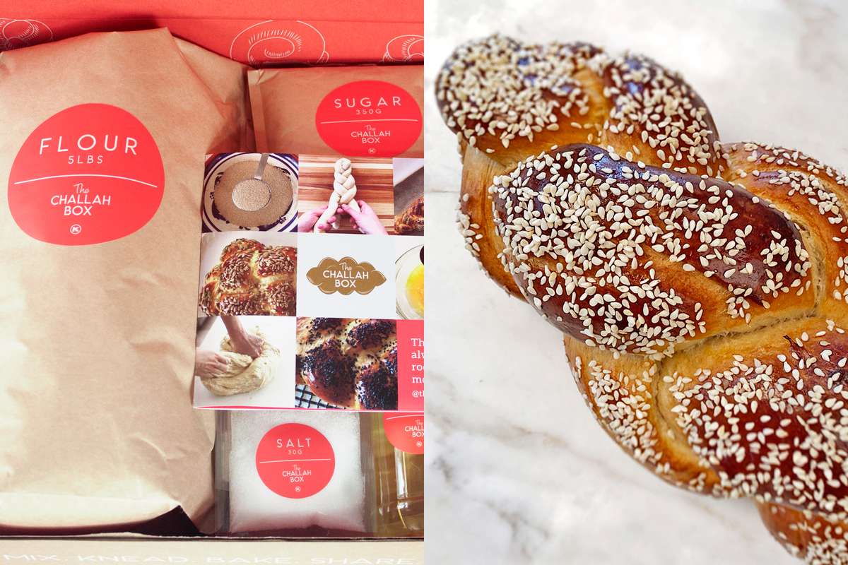 The Challah Box and a loaf of challah bread
