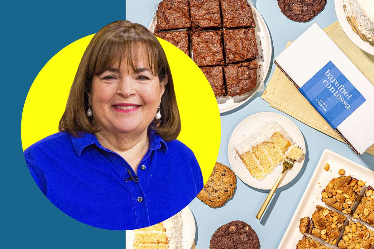 Ina Garten and an image of some of her mail-order desserts