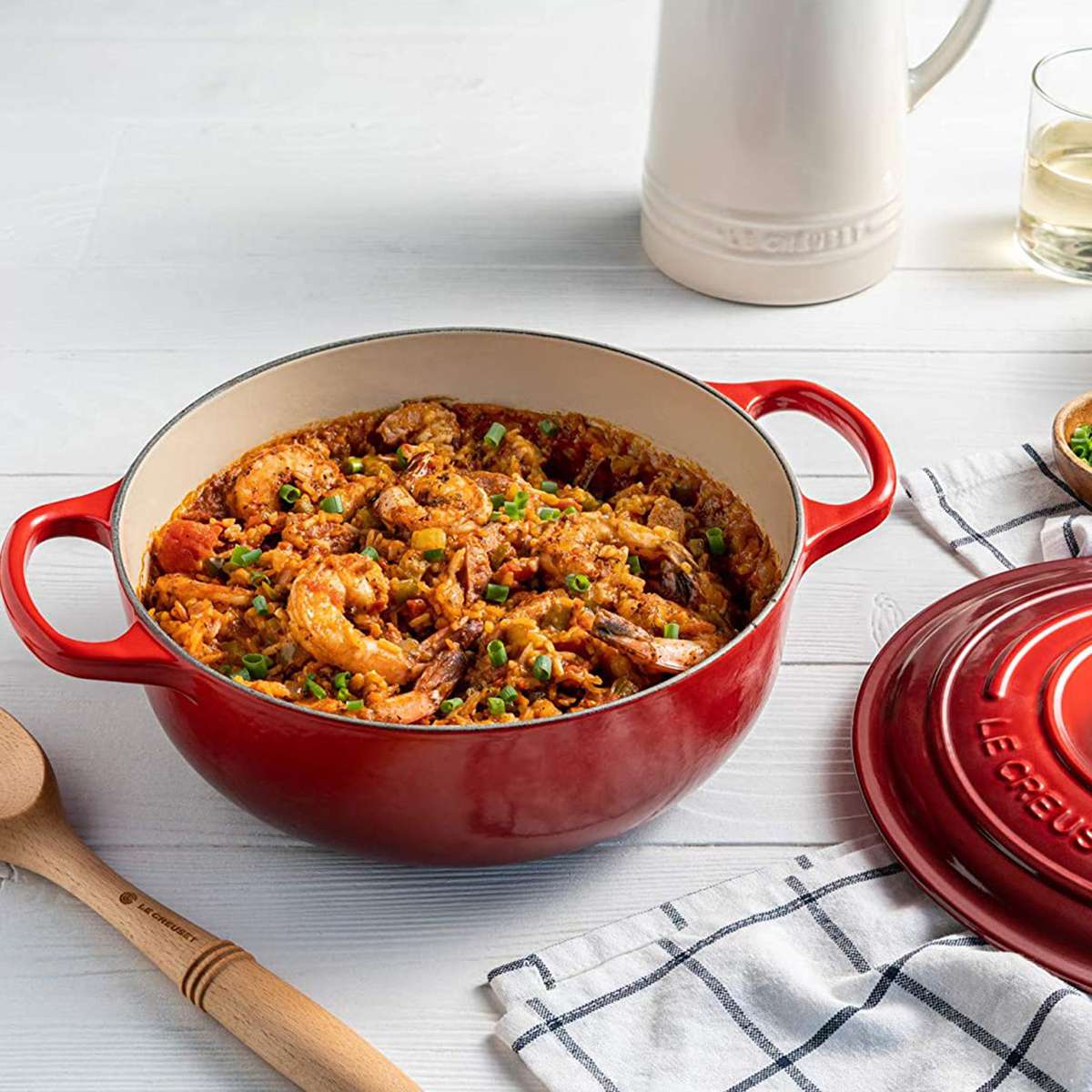 Le Creuset Enameled Cast Iron Signature Sauteuse Oven in red