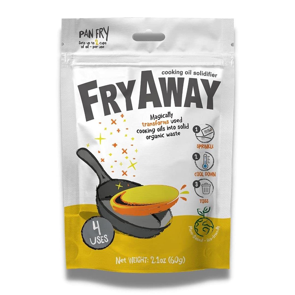 FryAway Pan Fry Waste Cooking Oil Solidifier Powder