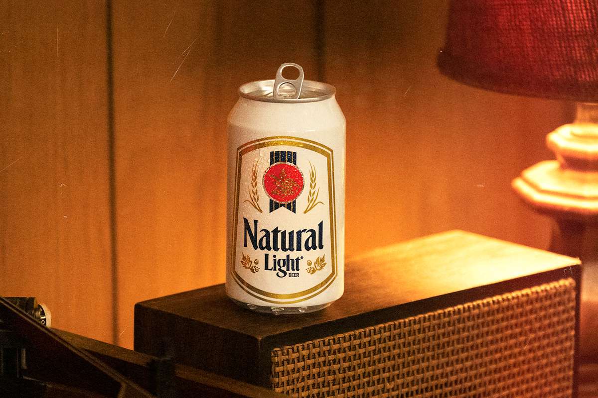 A can of vintage Natural Light