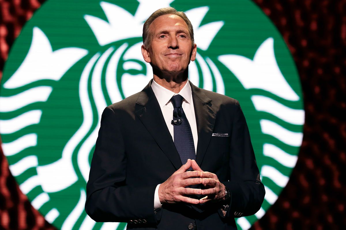 American businessman and Starbucks CEO Howard Schultz