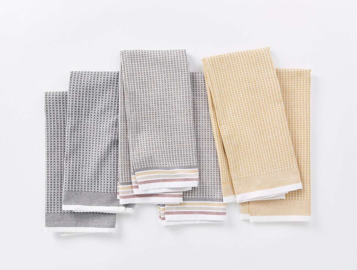 New Linen Kitchen Tea Towel Dish Cloths Towel Teatowel white Grey Gift Set 