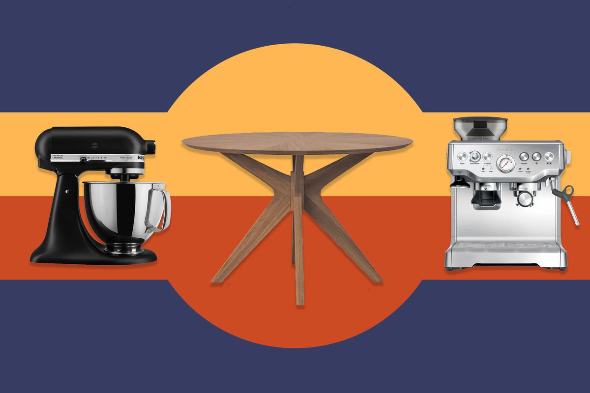 Stand mixer, dining table and coffee maker available from Wayfair