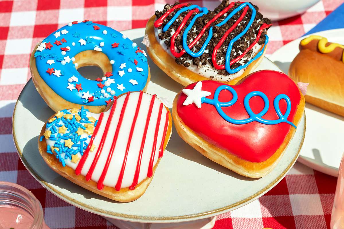 Krispy Kreme 4th of July Celebration Doughnuts
